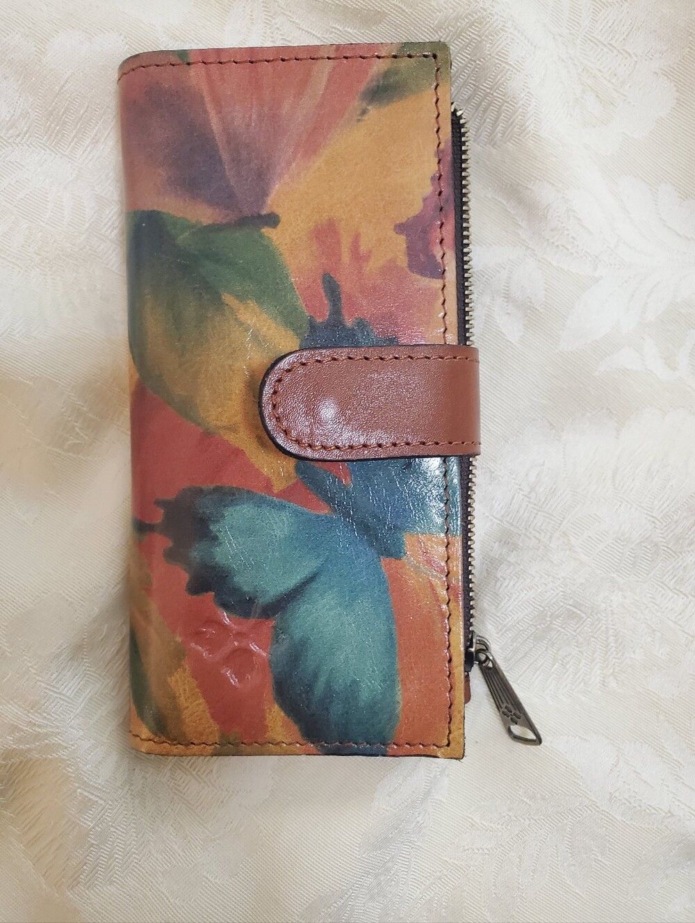 Patricia Nash Floral Butterfly Print Nazari Bifold Wallet - Multi-Color